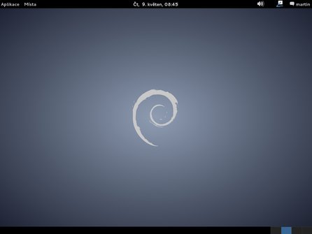 GNOME 3 Fallback mode - GNOME 3 umožňuje také spuštění klasické verze prostředí