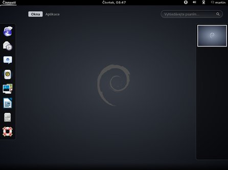 Rozhraní nového GNOME 3