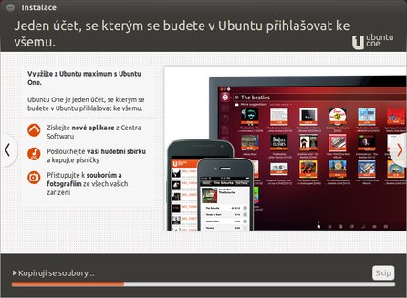 Mezi snímky s přehledem novinek rovněž přibyla informace o Ubuntu One