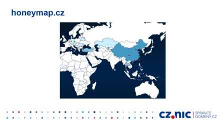Mapa zdrojů útoků na SSH (prezentace Kataríny Ďurechové z CSIRT.CZ)