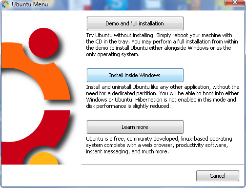 Spuštění instalace Ubuntu ve Windows