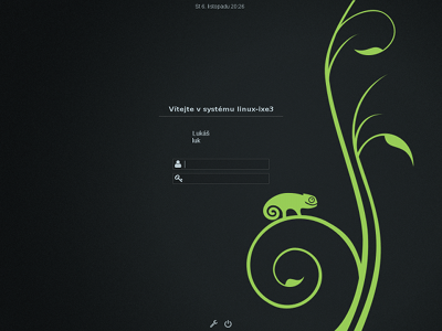Přihlašovací obrazovka openSUSE 13.1