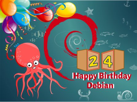 Happy Birthday, Debian (zdroj: Bits from Debian, OPL 1.0)