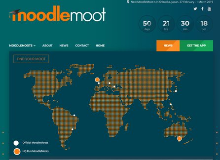 Obr. 3: Setkání uživatelů Moodle nazývané MoodleMoot probíhají po celém světě.