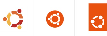 (História loga Ubuntu, zdroj: ubuntu.com)