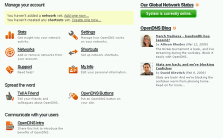 Dashboard OpenDNS