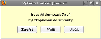 Jdem.cz: Zkrácený odkaz byl úspěšně vytvořen