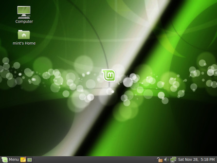 Linux Mint 8 s GNOME, zdroj linuxmint.com