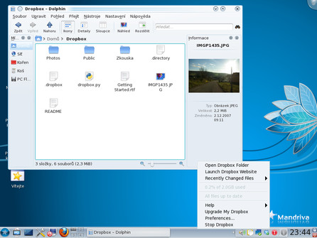 Dropbox v KDE