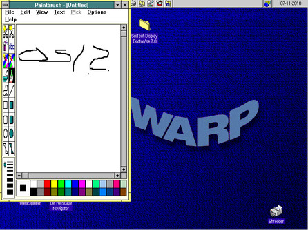 Staručký Paintbrush (OS/2 Warp 4) podporoval iba súbory BMP, MSP a PCX