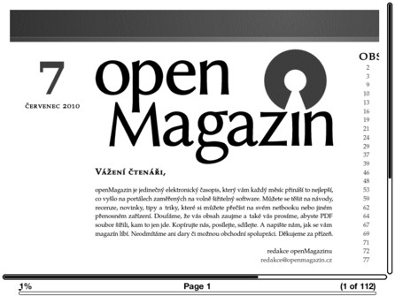 openMagazin v Kindle
