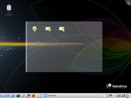 Nastartované live CD Mandriva Linux 2009