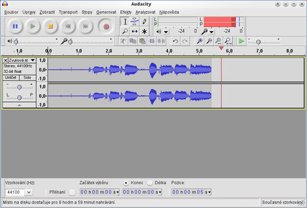 Audacity – nahrávání