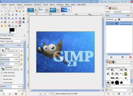 GIMP 2.8 v novém režimu jednoho okna
