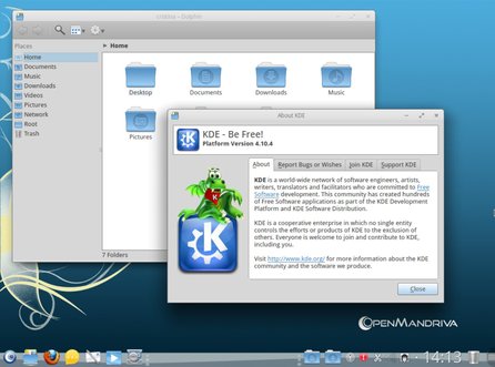 OpenMandriva a KDE 4.10.4 Zdroj: openmandriva.org