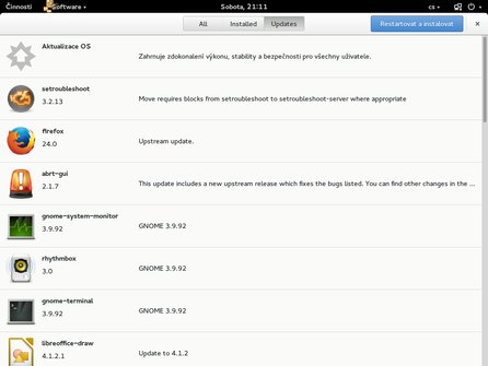 GNOME Software zlidšťuje i informace o aktualizacích.<br>Po rozkliknutí se dozvíte, které konkrétní balíky se aktualizují.﻿