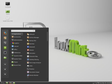 Linux Mint 15 s prostředím Cinnamon
