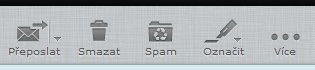 Tlačítko pro označování zpráv jako spam
