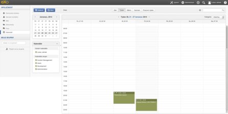 Zobrazení kalendáře s událostmi a úkoly