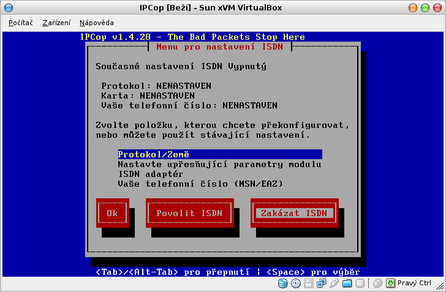 Nastavení připojení ISDN