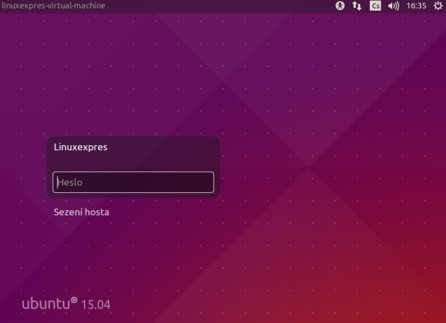 Přihlašovací dialog v Ubuntu 15.04 (správce displejů LightDM)