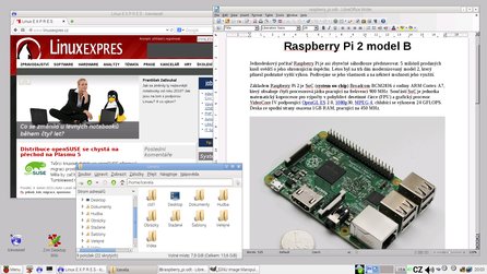 Pracovní plocha systému na Raspberry Pi