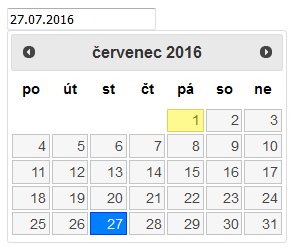 Kalendář lokalizovaný do českého prostředí