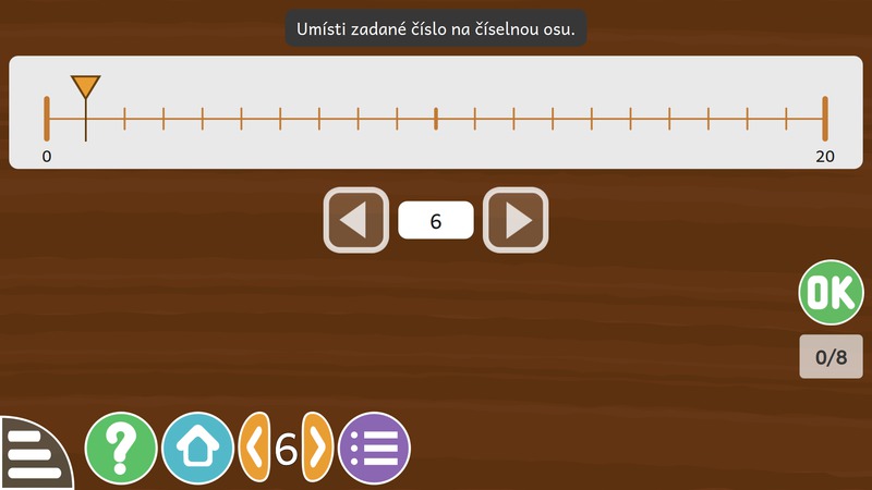 GCompris 4.0 - aktivita Používání číselné osy