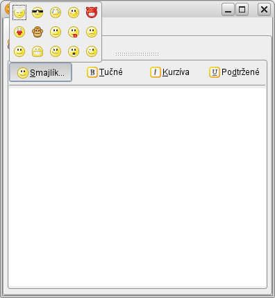 Chatovací okno se smajlíky