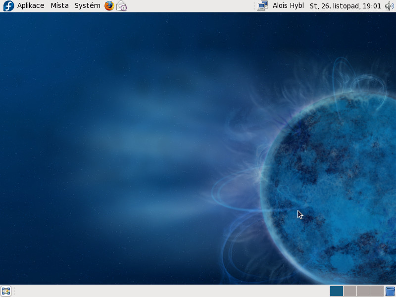 Grafické prostředí GNOME v distribuci Fedora 10