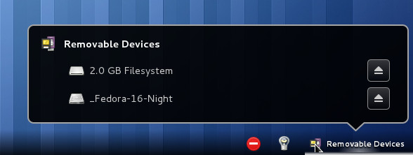 Výměnné disky lze spravovat přímo v GNOME Shellu