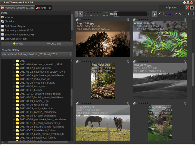 RawTherapee 4.0.2.14 – Správce fotografií