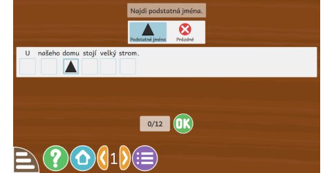 GCompris 4.0 - aktivita Slovní druhy