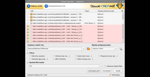 DownThemAll: Hromadně stahujeme titulky pomocí filtru „srt“