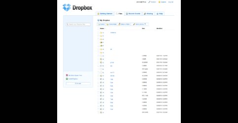 Dropbox: Webové rozhraní za jedna