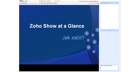 Zoho Show - vzdálená prezentace