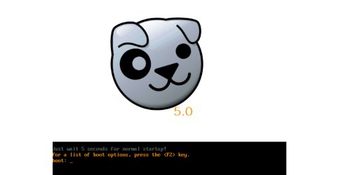 Spouštěcí obrazovka Puppy Linuxu
