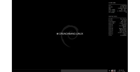 Vítá vás CrunchBang Linux