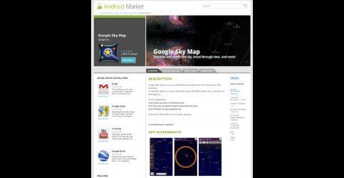 Detail aplikace ve webovém Android Marketu