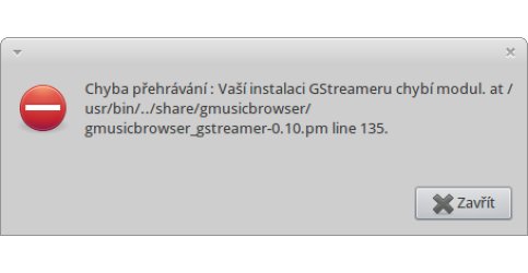 Chyba při pokusu o přehrání MP3 souboru v gmusicbrowseru, rozumíte tomu?