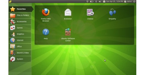 Distribuce EasyPeasy využívá stejné prostředí jako dřívější Ubuntu Netbook Remix, vzdálený předek Unity