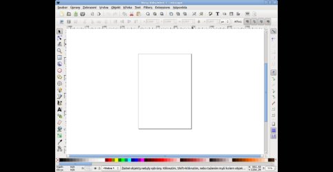Aplikace Inkscape po spuštění