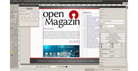 Scribus je komplexní nástroj na sazbu, který hravě nahradí Adobe InDesign