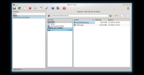 Zálohovací nástroj Back In Time – snímky a jejich obsah