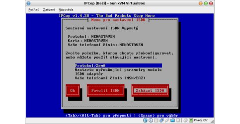 Nastavení připojení ISDN