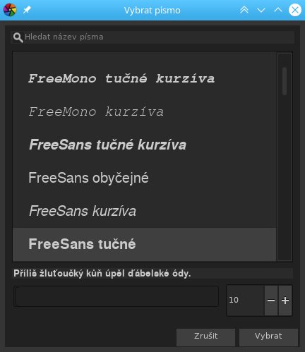 Výběr písma