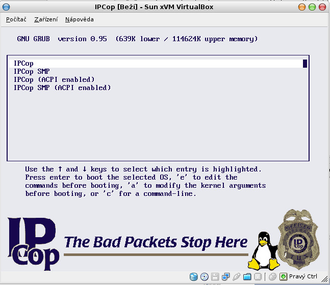Zavaděč GRUB systému IPCop