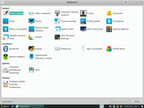Leap_15.3_Xfce_Spravce_nastaveni.png
