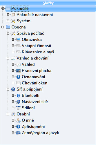 Nastavení KDE4 pohledem panelu Složky v Dolphinu