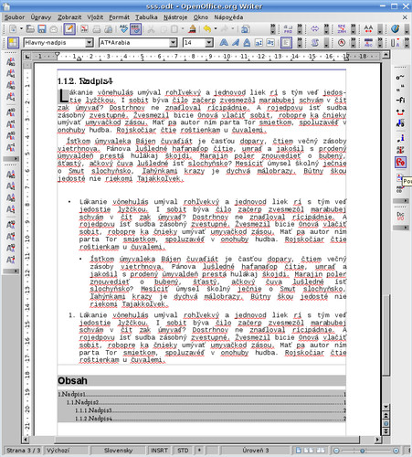 Nesprávne zobrazené OpenType písmo v OpenOffice.org pod Linuxom